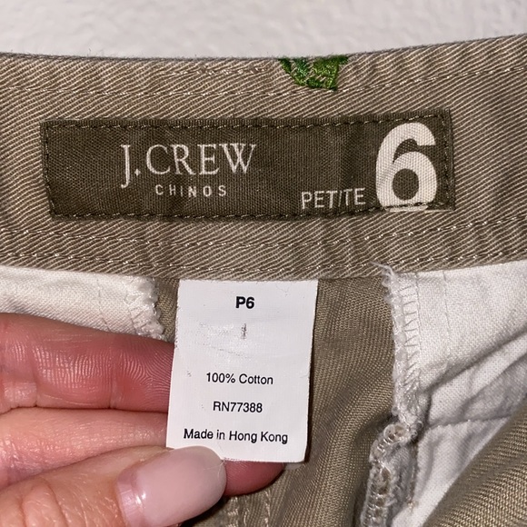 J. Crew Petite Embroidered Turtle Chino Pants - Picture 6 of 8